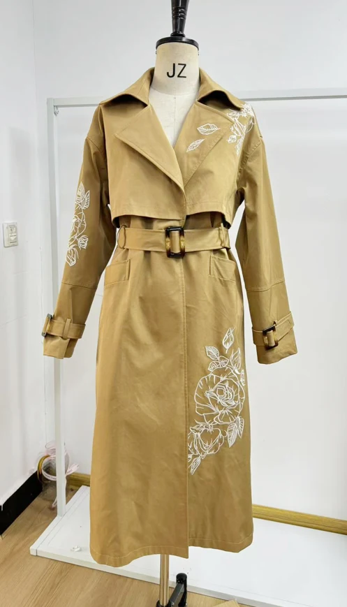 Women's Outwear Trench Coat Maxi Overcoat Casual Female topcoat Winter Classic Coat 