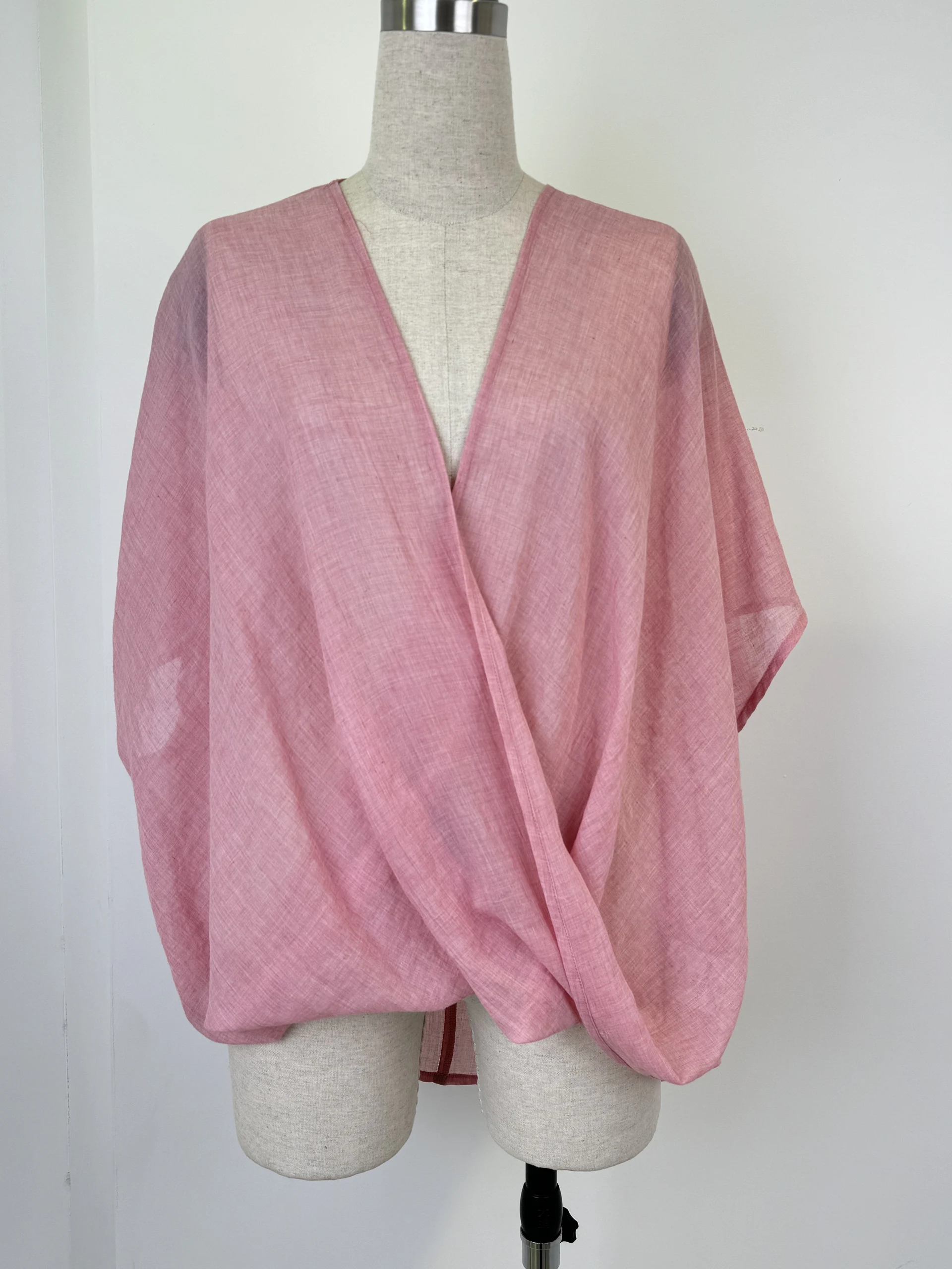 Short sleeve linen blouse,V-neck blouse,Daily shirt