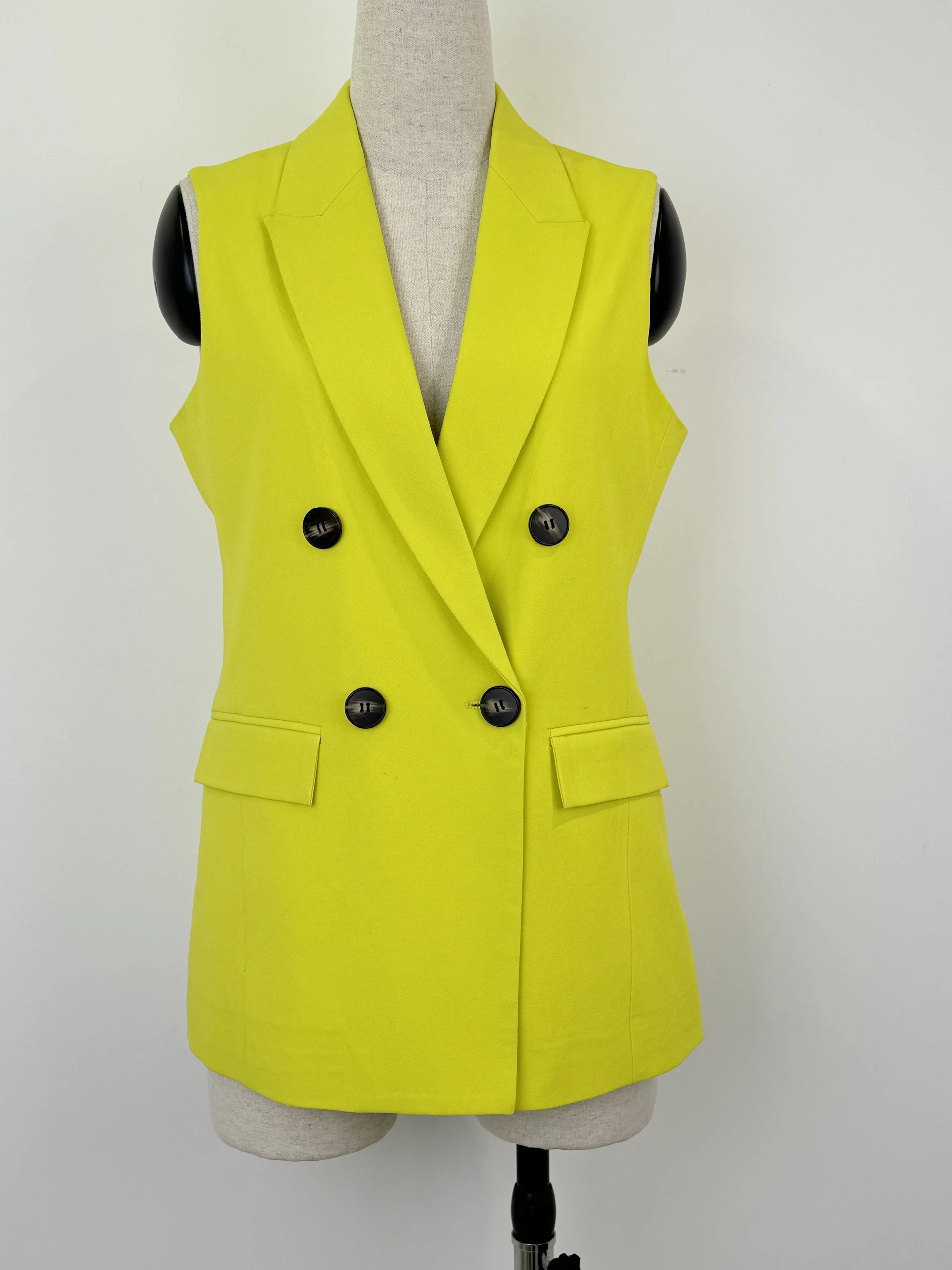 Women's Double-Breasted Vest,Long Vest,Tops